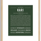 Kari | Name Art Print