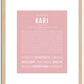 Kari | Name Art Print