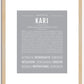 Kari | Name Art Print