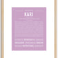 Kari | Name Art Print