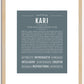 Kari | Name Art Print