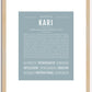 Kari | Name Art Print