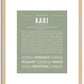 Kari | Name Art Print