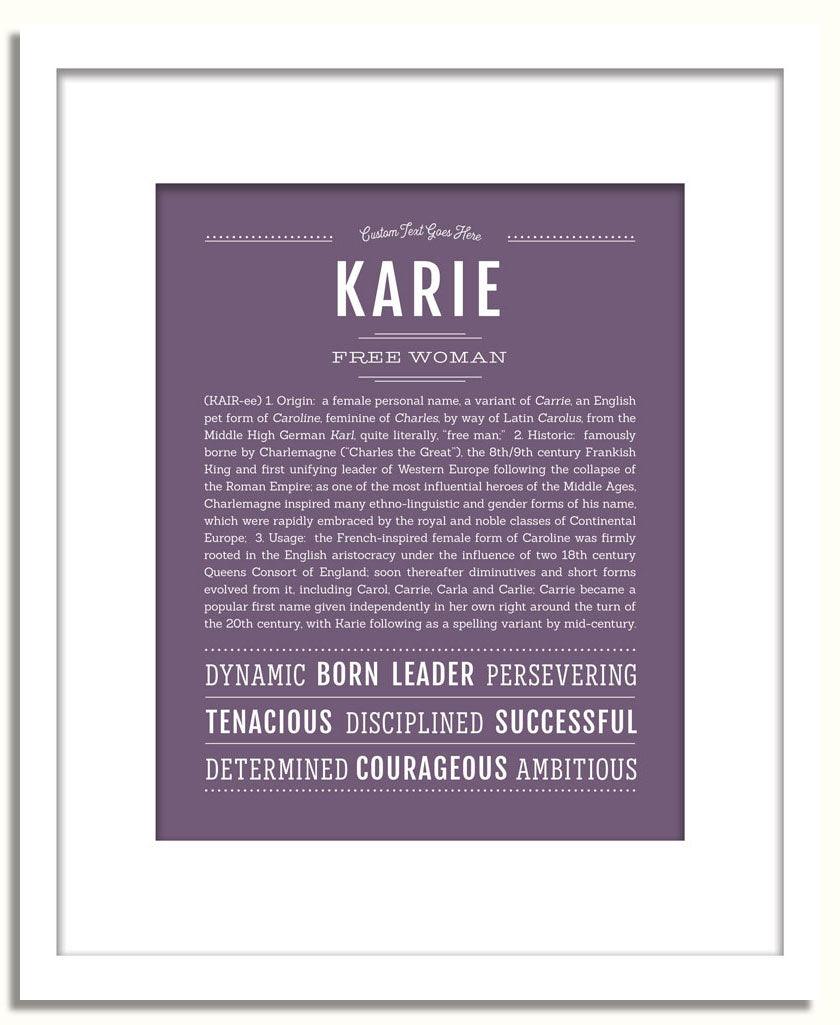 Frame Options | Deep Purple | White Frame, Matted