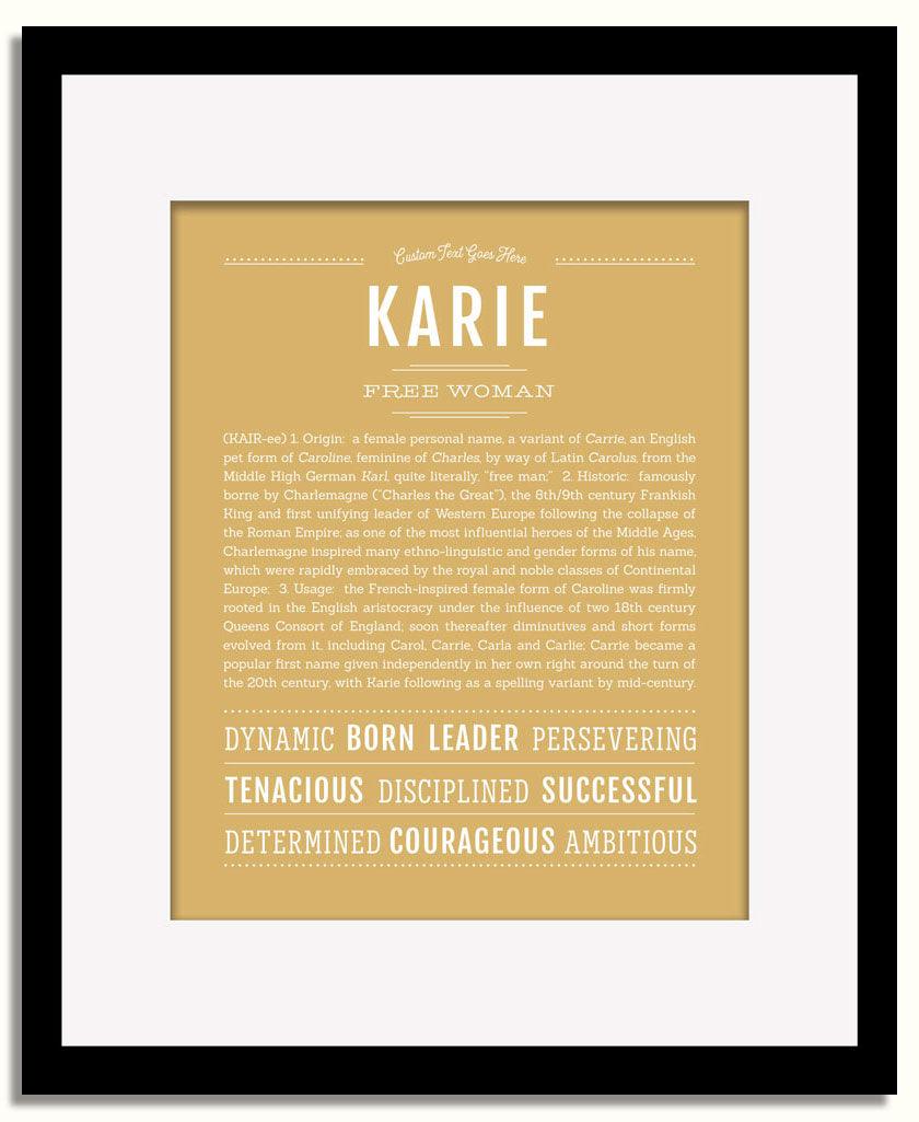 Frame Options | Matte Gold | Black Frame, Matted