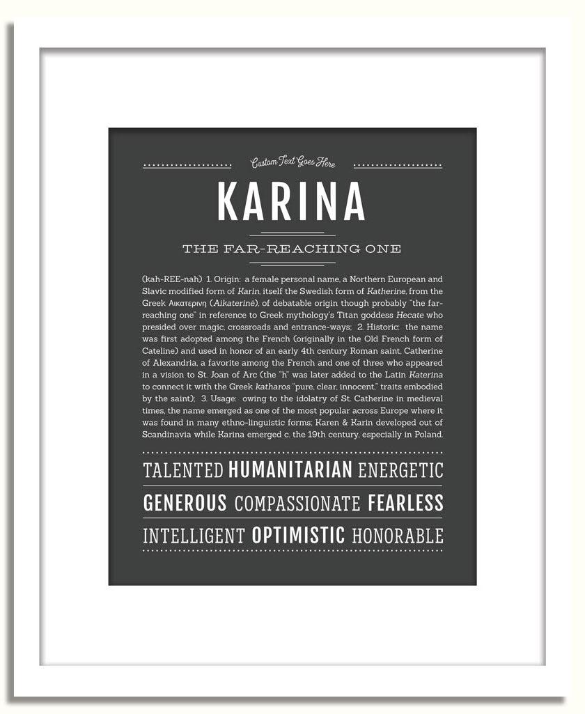 Karina | Name Art Print – Name Stories