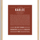 Karlee | Name Art Print