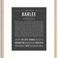 Karlee | Name Art Print