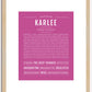 Karlee | Name Art Print