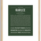 Karlee | Name Art Print