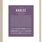 Karlee | Name Art Print