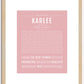 Karlee | Name Art Print