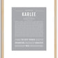 Karlee | Name Art Print