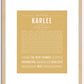 Karlee | Name Art Print