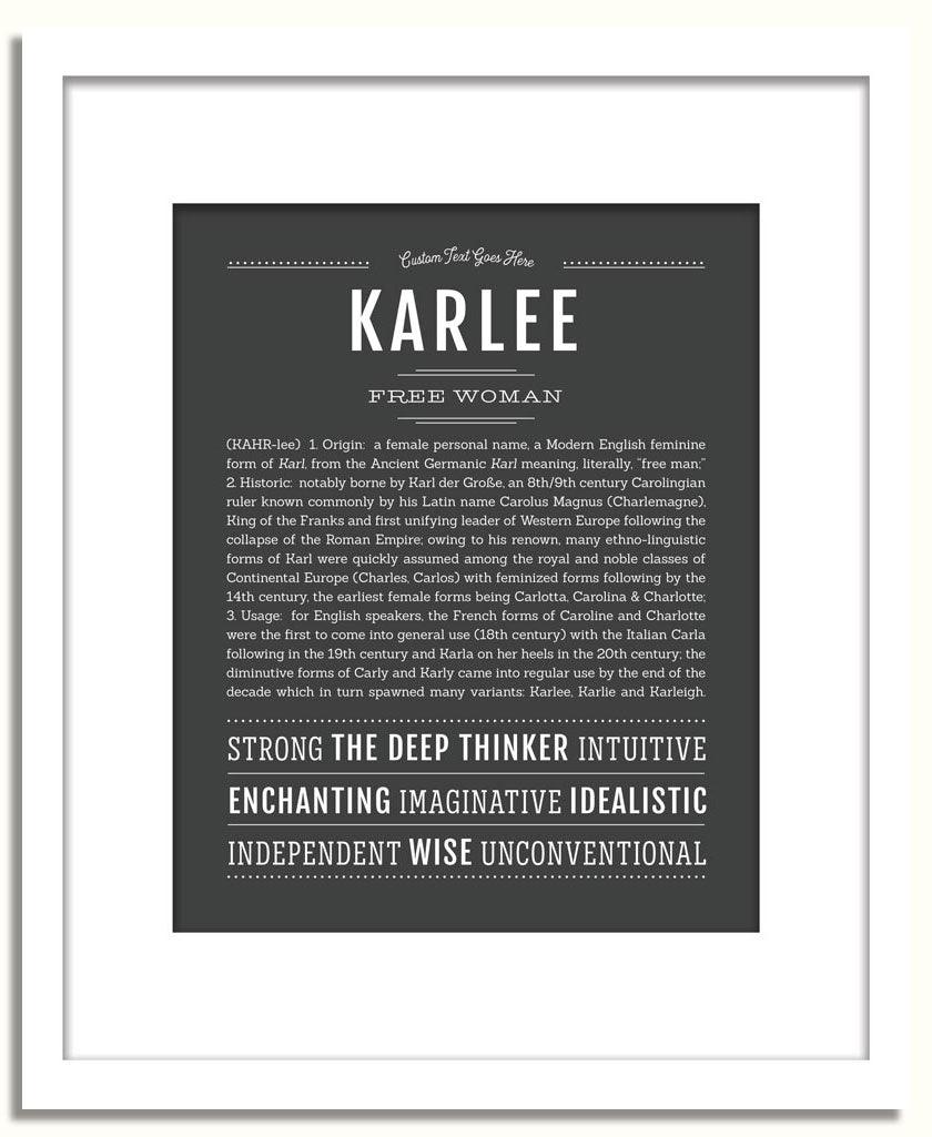 Karlee | Name Art Print – Name Stories