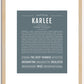 Karlee | Name Art Print