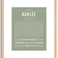 Karlee | Name Art Print