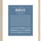 Karlee | Name Art Print