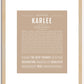 Karlee | Name Art Print