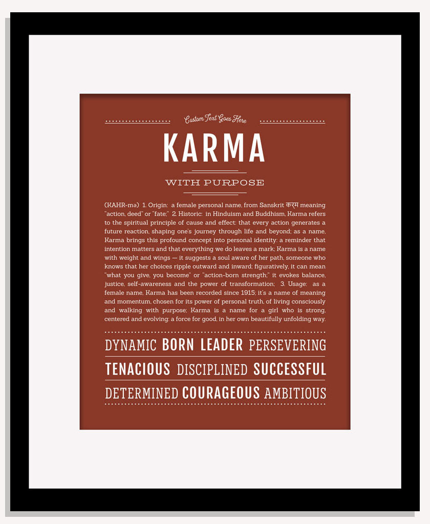 Karma | Name Art Print