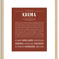 Karma | Name Art Print