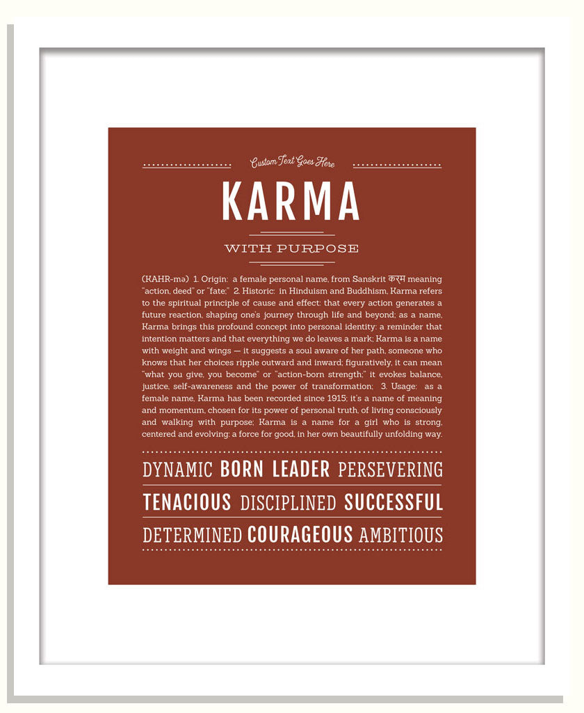 Karma | Name Art Print