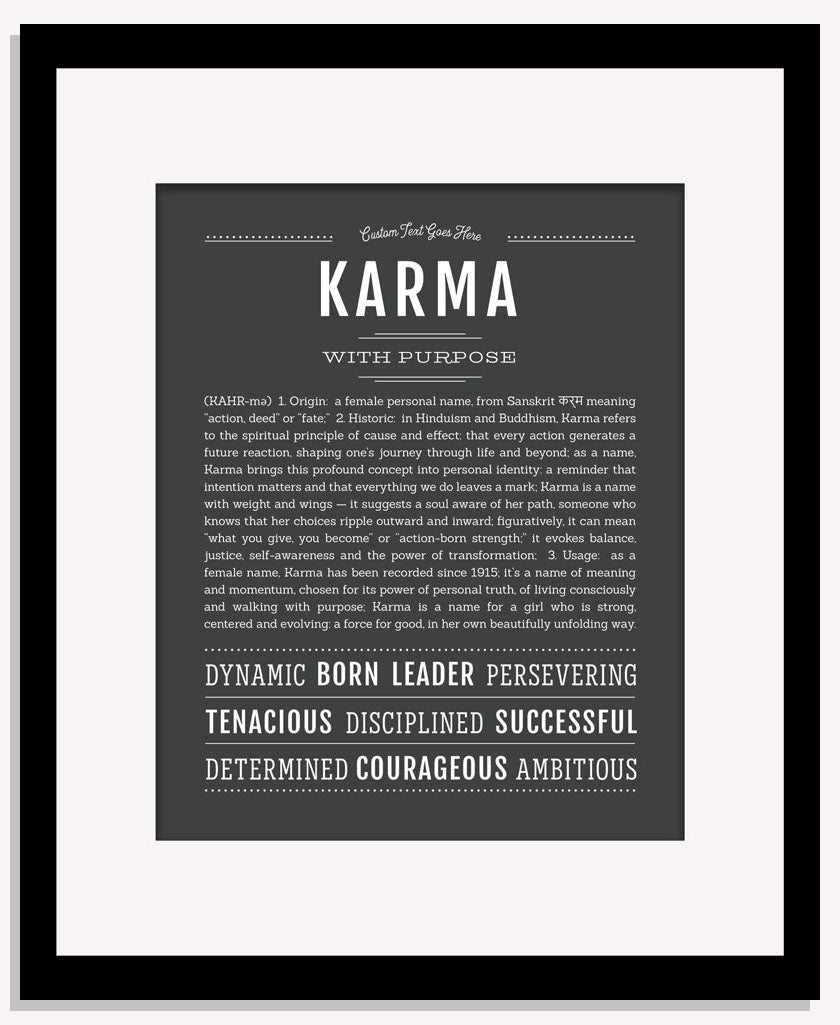 Karma | Name Art Print