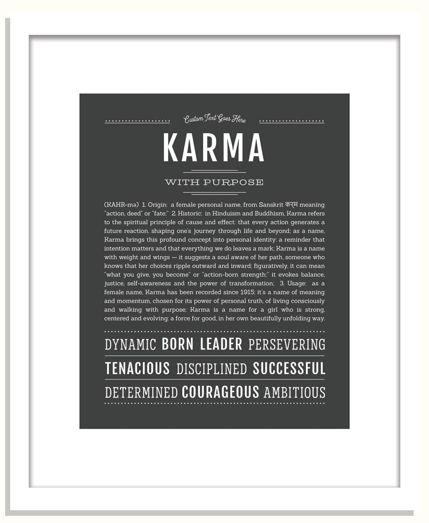 Karma | Name Art Print