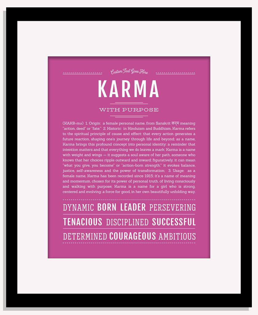 Karma | Name Art Print