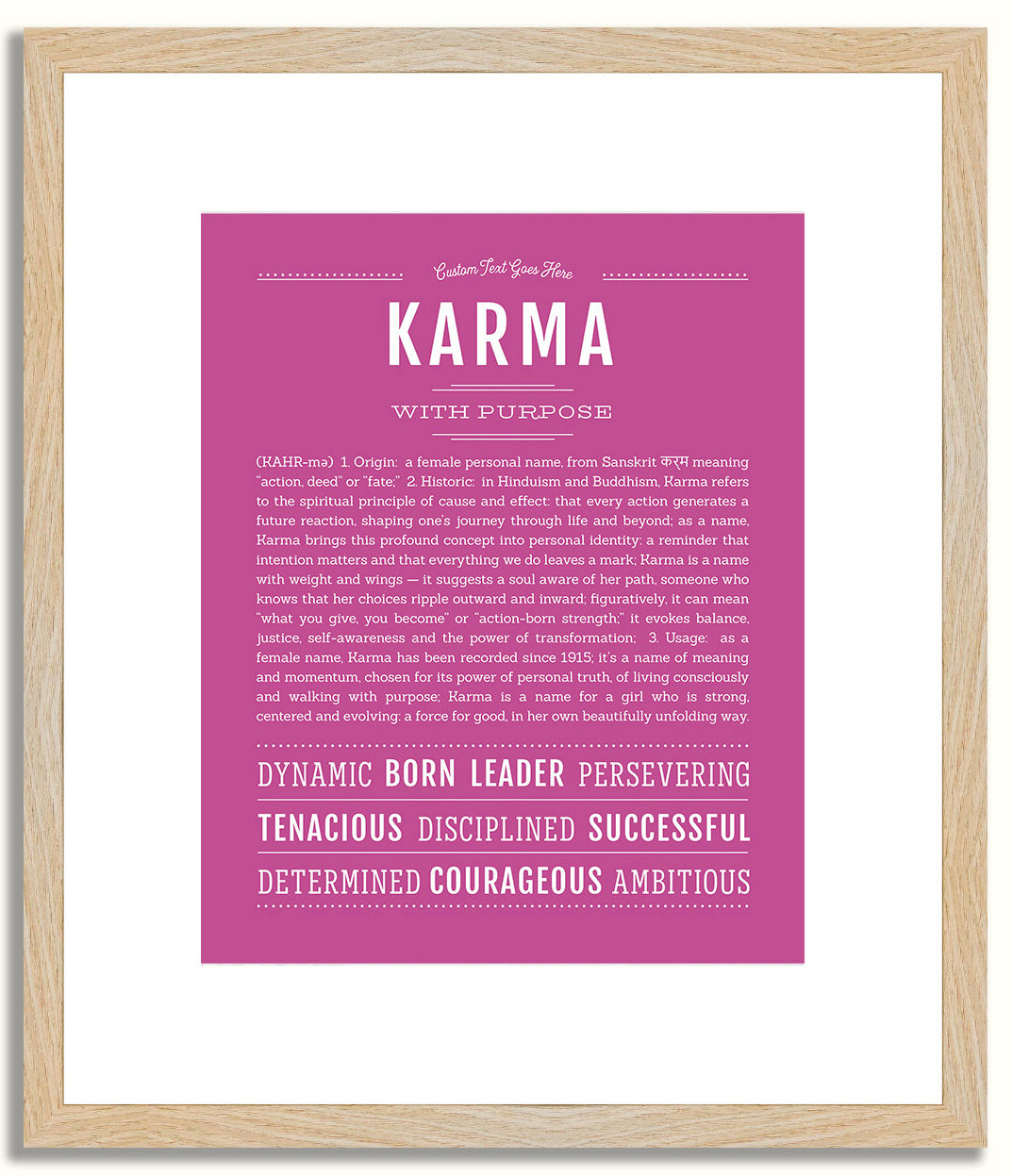 Karma | Name Art Print