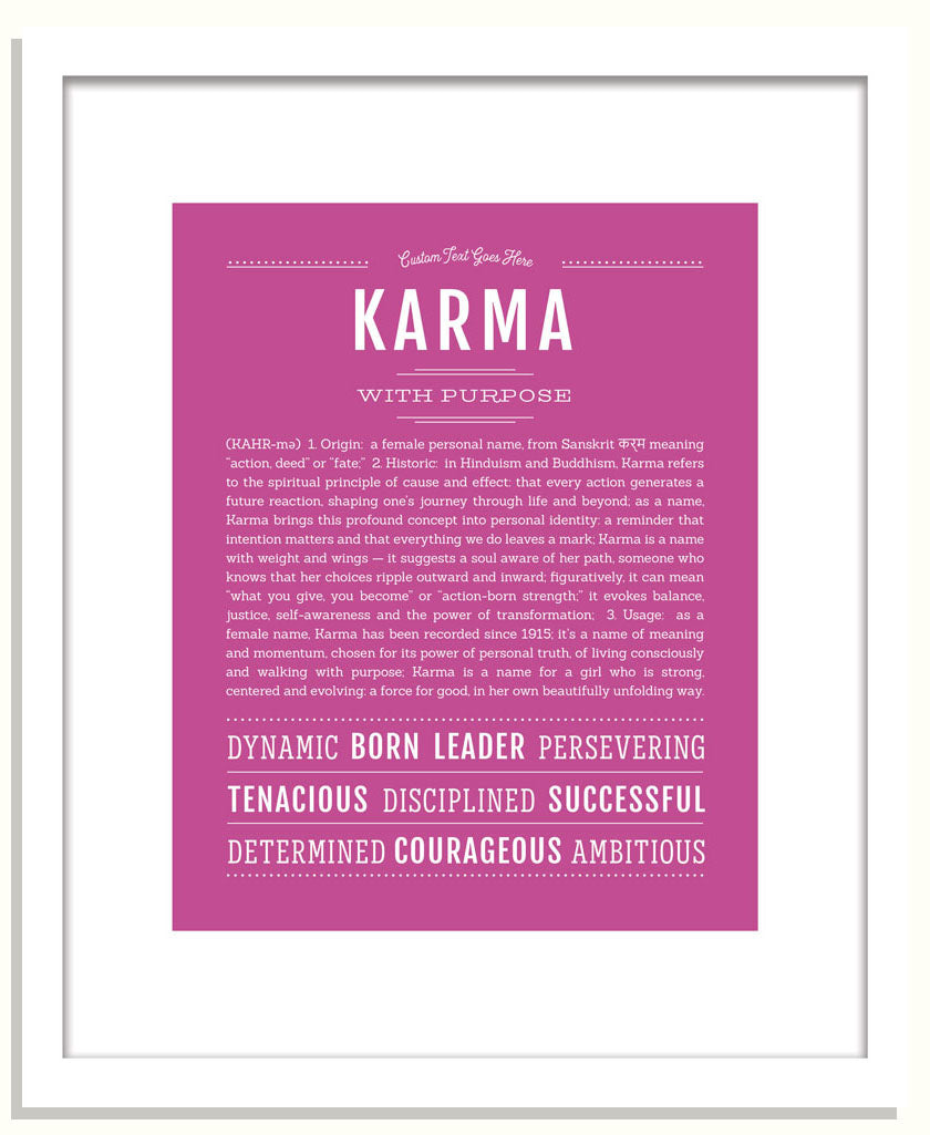 Karma | Name Art Print