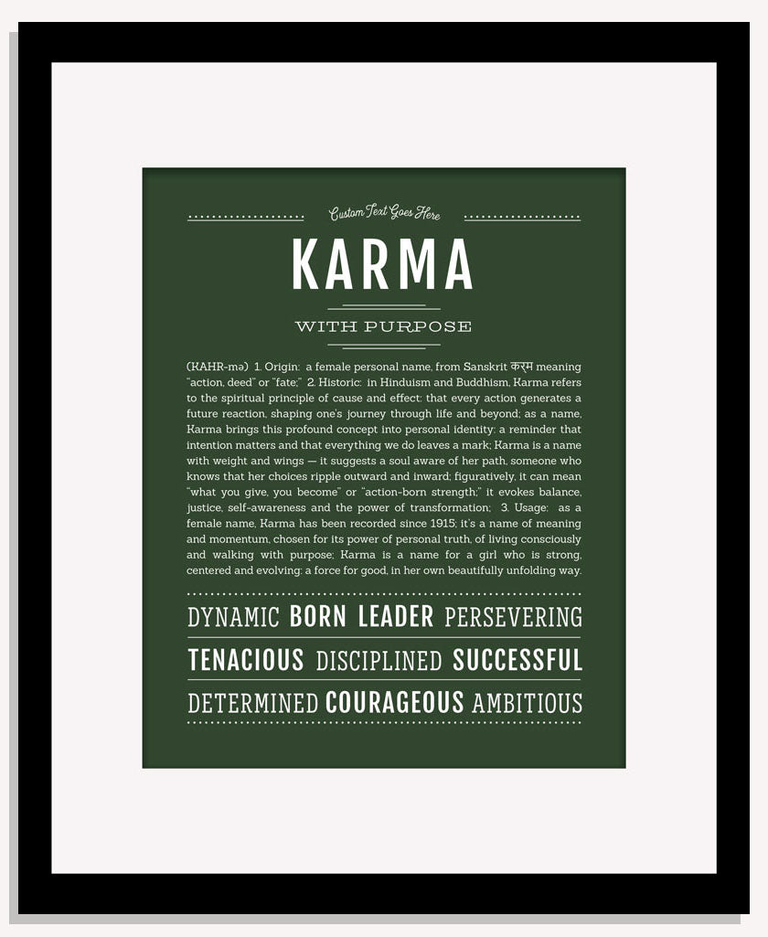 Karma | Name Art Print