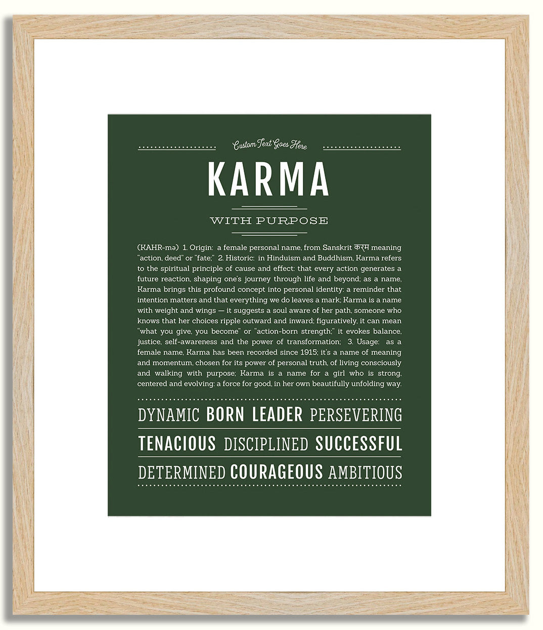 Karma | Name Art Print