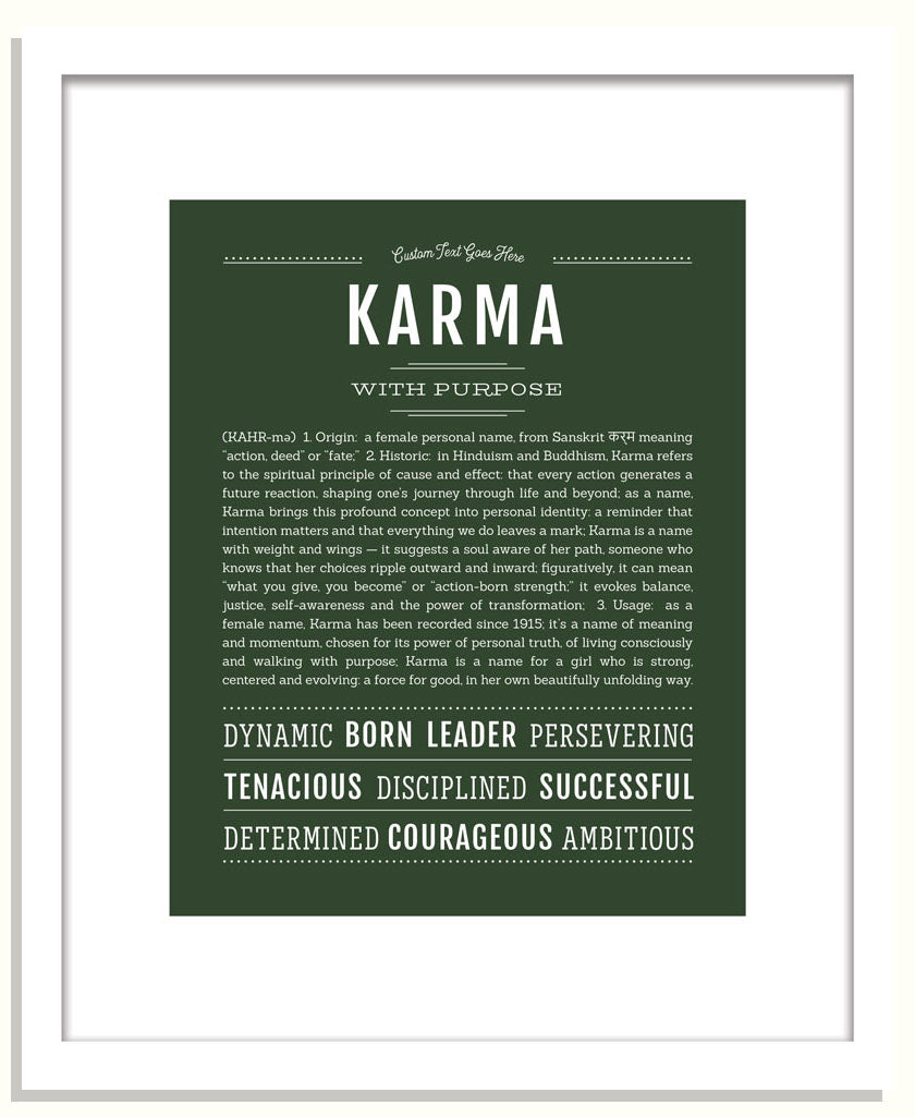 Karma | Name Art Print