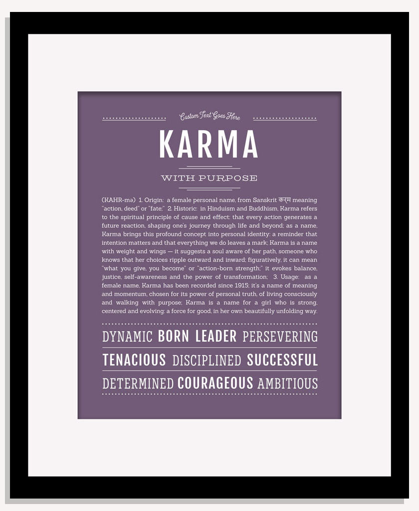 Karma | Name Art Print