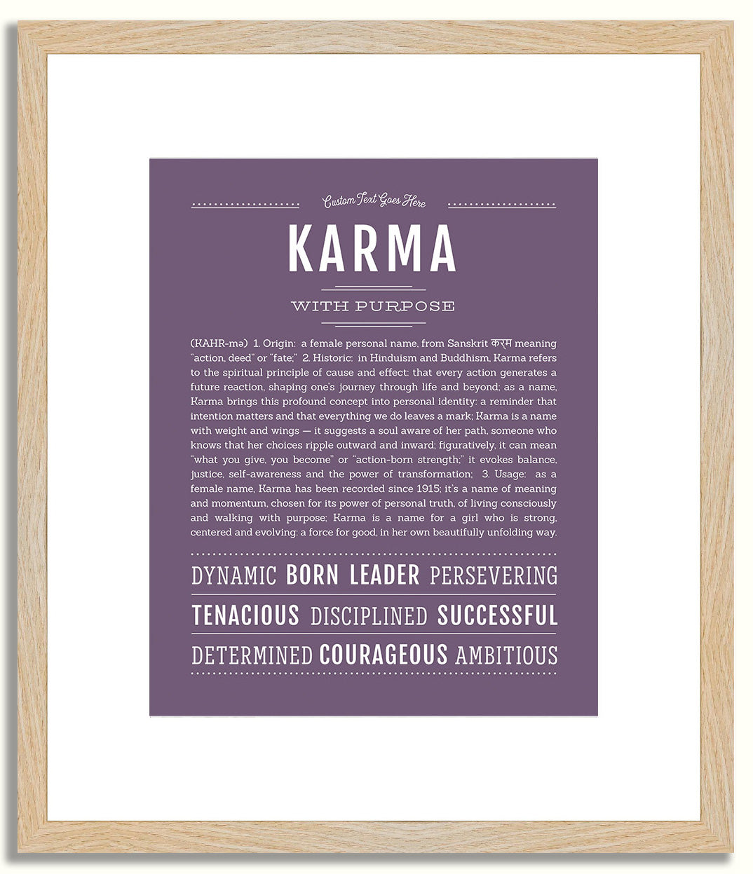 Karma | Name Art Print