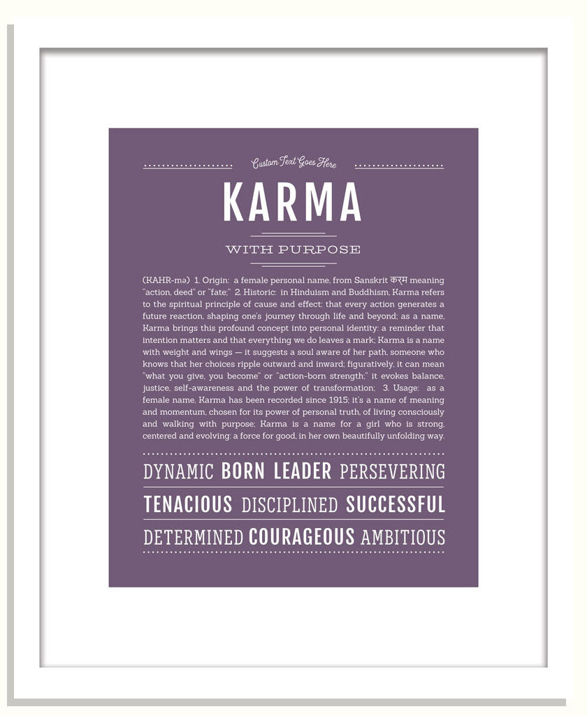 Karma | Name Art Print