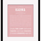 Karma | Name Art Print