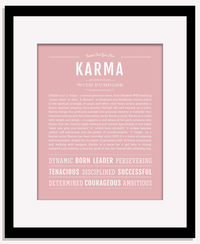 Karma | Name Art Print