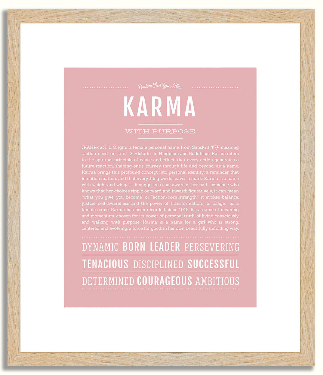 Karma | Name Art Print