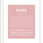 Karma | Name Art Print