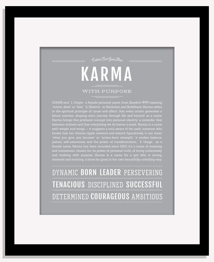 Karma | Name Art Print