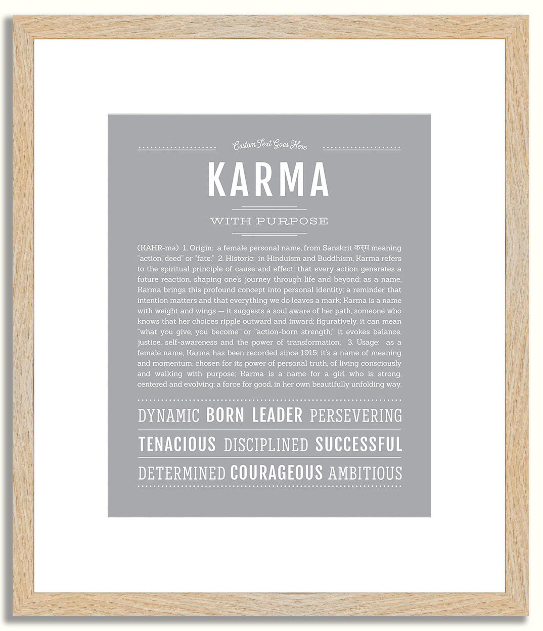 Karma | Name Art Print