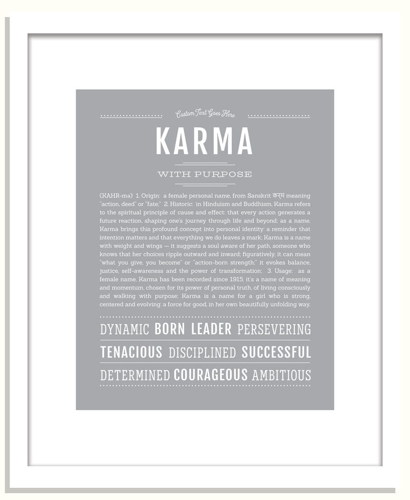 Karma | Name Art Print