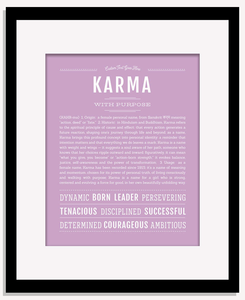 Karma | Name Art Print