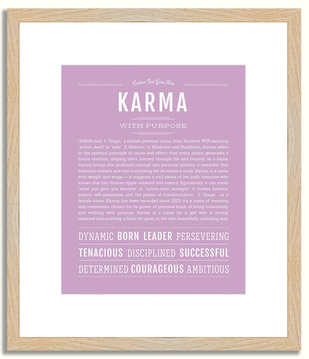 Karma | Name Art Print