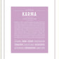 Karma | Name Art Print