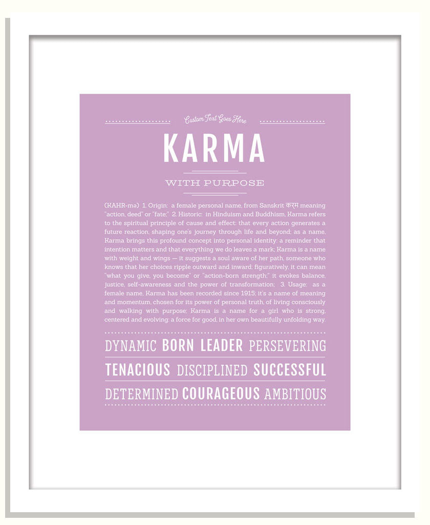 Karma | Name Art Print