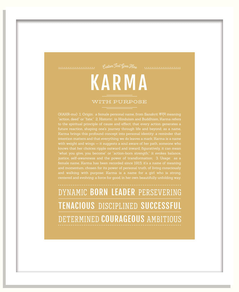 Karma | Name Art Print
