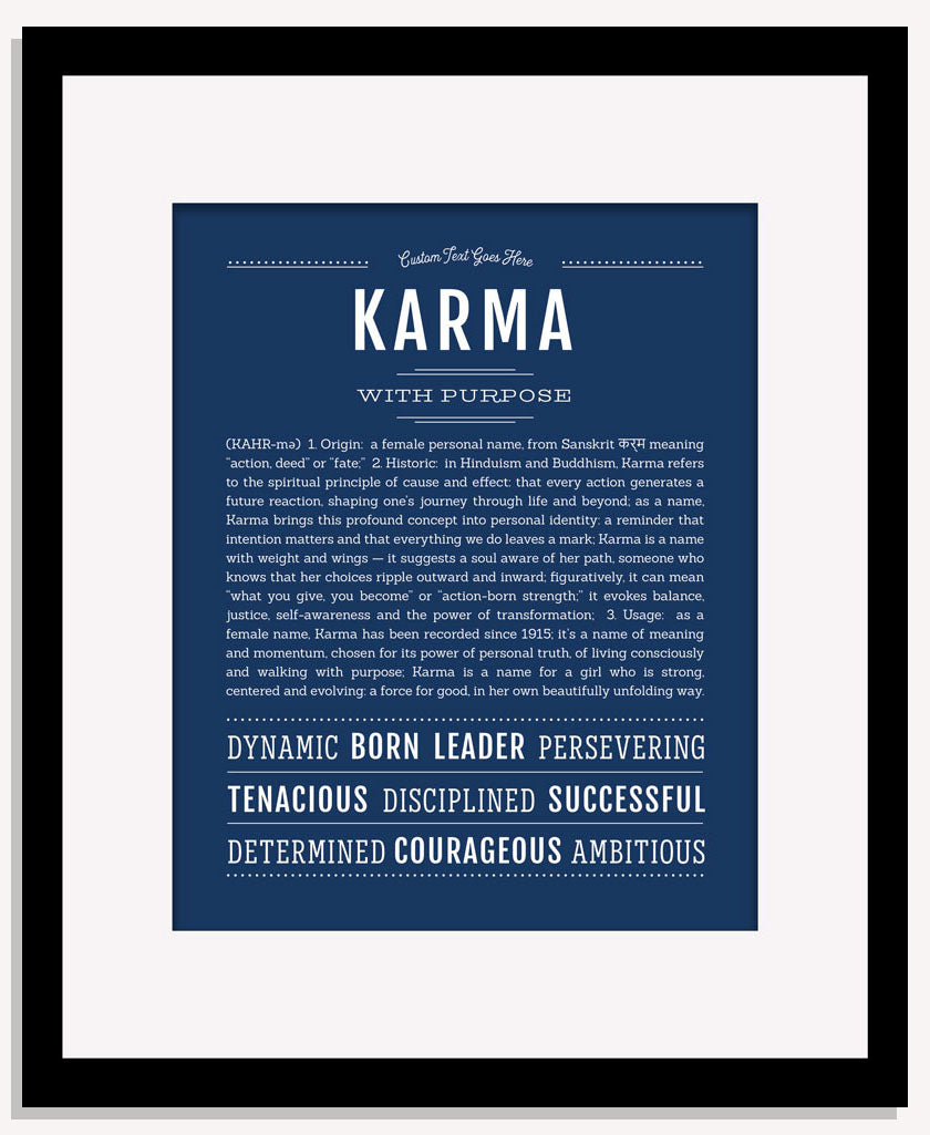 Karma | Name Art Print